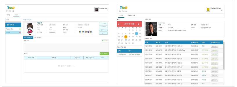 Telepractice 서비스의 대상자 대기화면