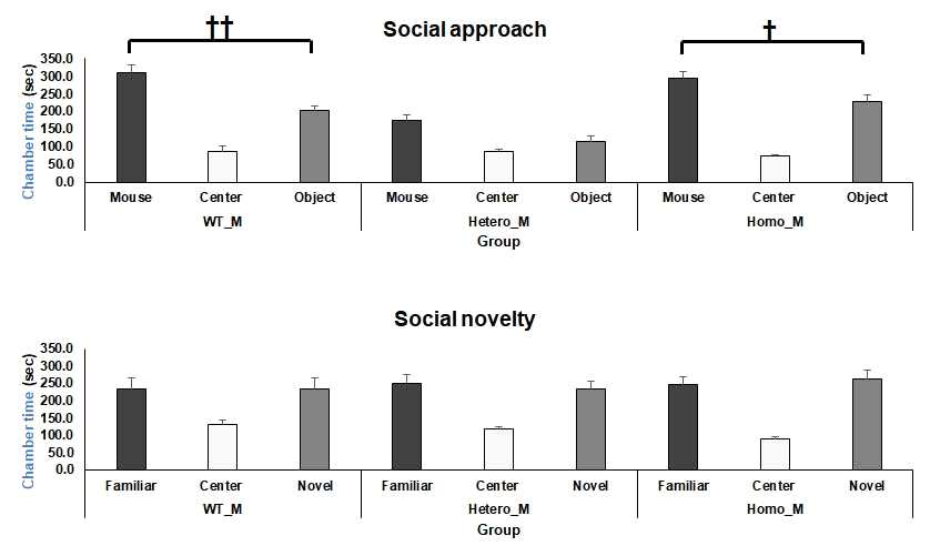 8주령 수컷에서 Social behavior test를 진행함