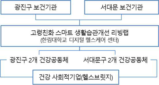 건강증진 리뱅립 모델  (※ 18년 2개,19년 2개 건강공동체 구축 및 시범운영 실시)