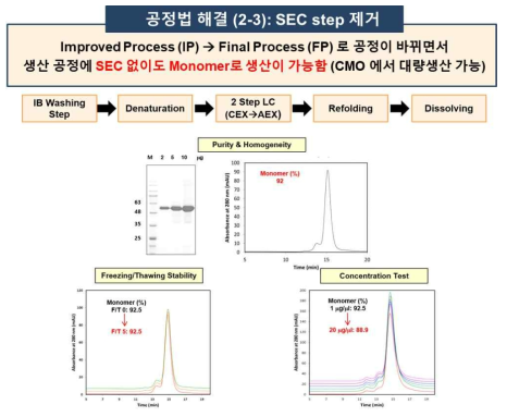 비임상/임상 시료생산을 위한 최종 공정 (Final Process: FP)