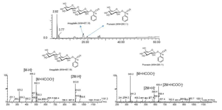 SA1-17의 추출물을 HPLC-MS분석을 통한 주요성분 확인