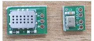 가스센서 PCB(왼쪽), 온습도센서 PCB(오른쪽)