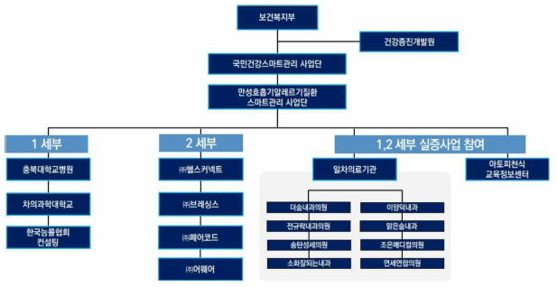 일차의료기반 만성호흡기알레르기질환 스마트관리 실증사업 추진체계