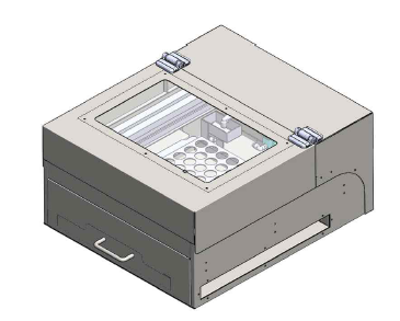 우유 전자동 sampler 장치 3D 설계 2차 외부 프레임