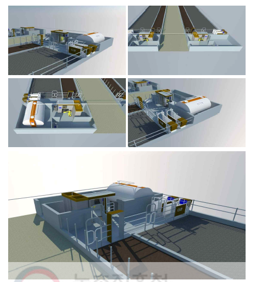 깔짚 우사 농가용 착유로봇 배치도(착유실)