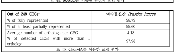 BUSCO를 이용한 유전체 조립 평가