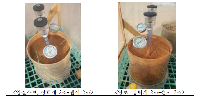 토양수분장력 기준 전류(교류) 비교를 위한 포트 설치 실험