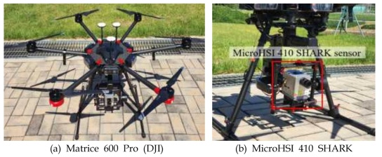 초분광 센서를 탑재한 무인기