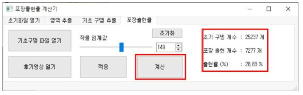 포장출현률 산정