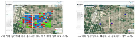 무인비행체 영상 기반 벼 생육판별 정보 생산 및 웹 시작품 활용 제공 사례