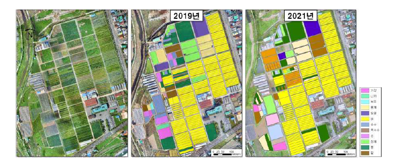 GIS 기반 대상지역 재배작물 자료 구축