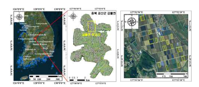 연구대상 지역 - 충북 괴산군 감물면