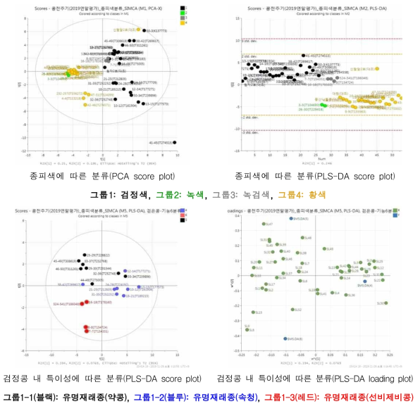 콩 대조품종 및 핵심자원 잎(1차)의 플라보노이드 정보를 활용한 다변량 통계분석