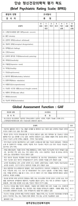 전문기관 관찰자용 설문지