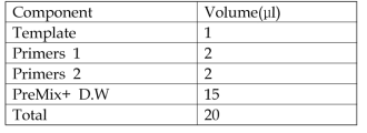 PCR 조성 및 용량
