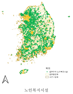 복지부문 현황도(노인복지시설)