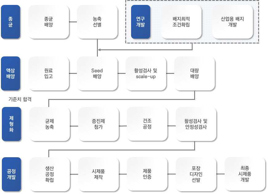 연구개발 제품의 공정도