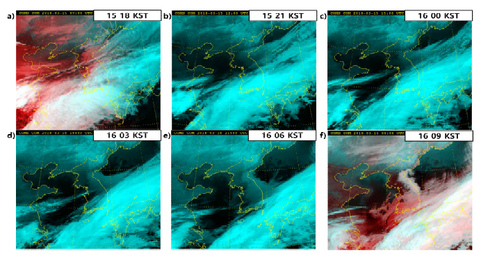 Satelite images for a CP expansion with southern Low system type Kor’easterlies case