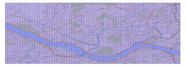 대상 지역에 Spatial Indexing 적용 결과