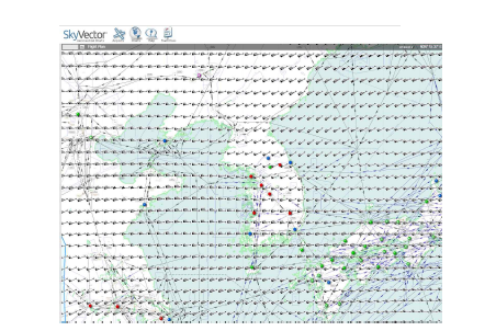 SkyVector 社의 항공서비스 화면