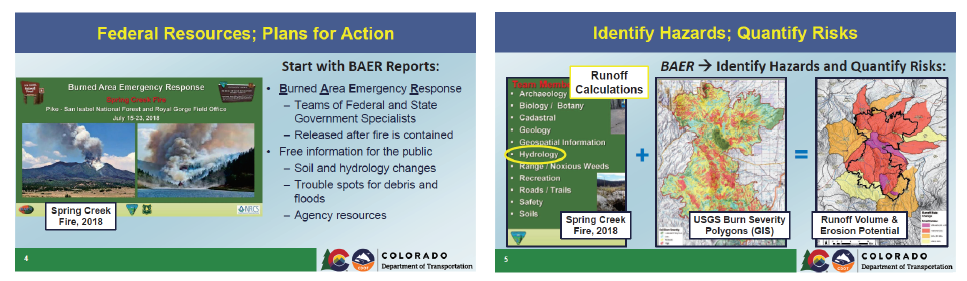 콜로라도 교통청 산불 후 산사태 액션플랜 (발표자 :Brian Varrella (Colorado DOT))