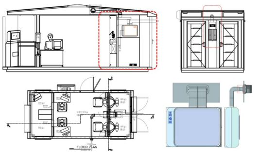 모듈러 선별진료소 개선안 – 음압․양압 구현이 가능한 환기설비 적용