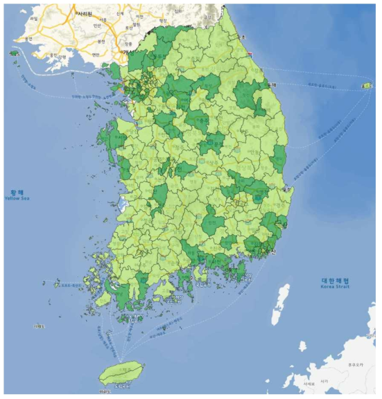 도로침수 저감성(저감요소) 결과