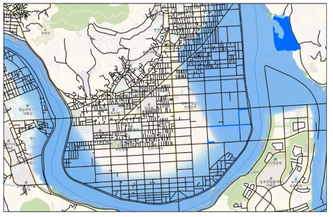 침수위험지도와 도로명 주소 중첩