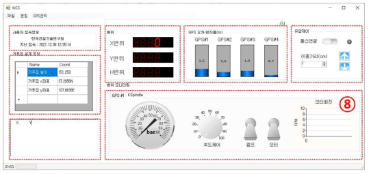 원격 제어 스마트거푸집시스템 제어프로그램 GUI