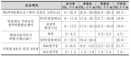 사례분석 프로젝트의 지층조건