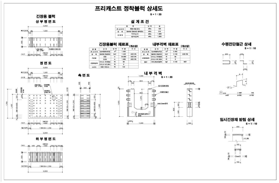 긴장용블럭 설계 도면