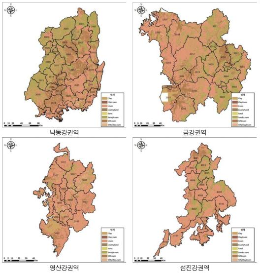 권역별 토양특성 현황