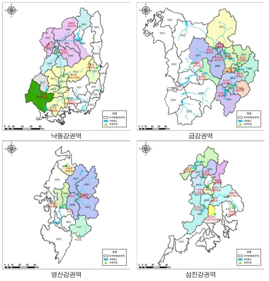 권역별 유역 재분할 결과