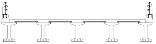 캔틸레버부가 없는 반타설 반바닥판이 적용된 중지간 표준형 모듈화 교량 단면 개념