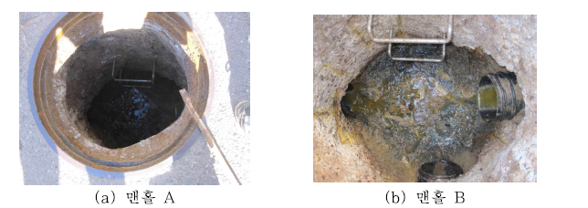 노후 오수 맨홀 상태