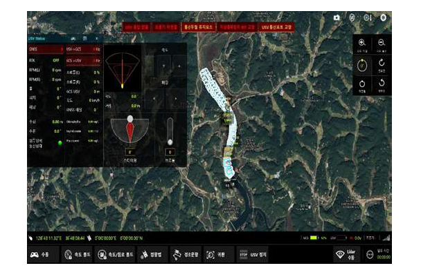 자율주행 USV 운행 프로그램 화면