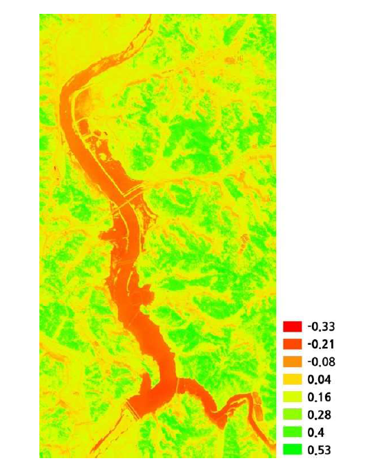 위성영상을 이용한 NDVI 분석