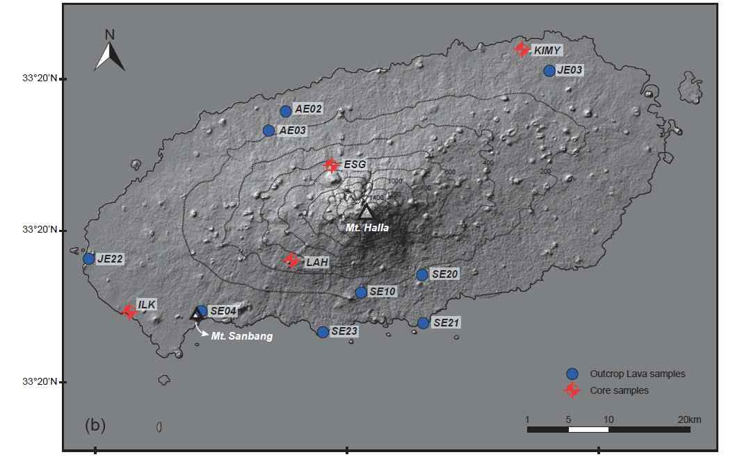 Sample locations. KIMY = Kimyeong, ESG = Eoseungsaeng, LAH = Lake Hills, ILK = Ilgwa