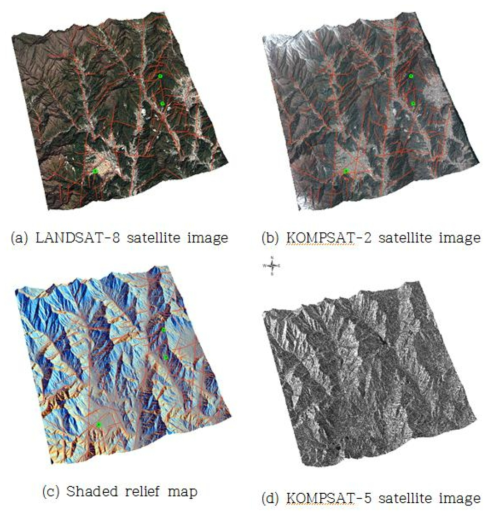 Three-dimensional images of the Geochang area