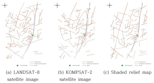 Lineament interpretation maps of the Odaesan area