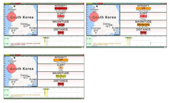 특정 관측소에 매우 짧은 시간 동안의 잡음으로 인한 오경보 사례