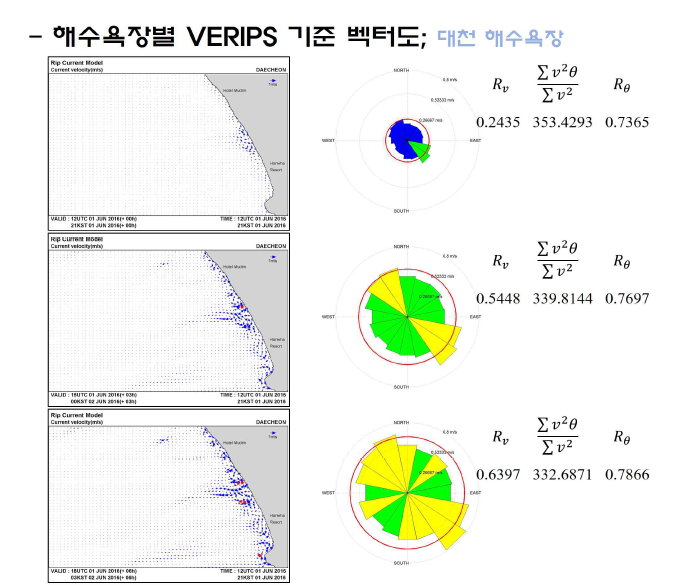 충남 대천해수욕장의 VERiPs 기준 벡터도