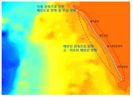 대천 해수욕장 수심(2015년 하계 관측 반영)