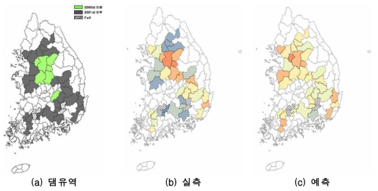 통계모형 기반의 하천유역 가뭄전망 결과(2015년 4월)