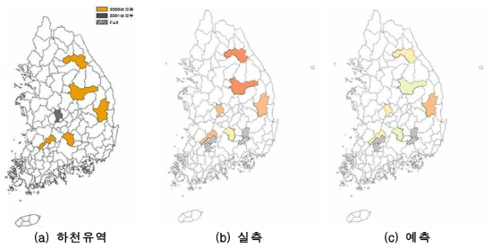 통계모형 기반의 댐유역(TypeⅠ) 가뭄전망 결과(2014년 4월)