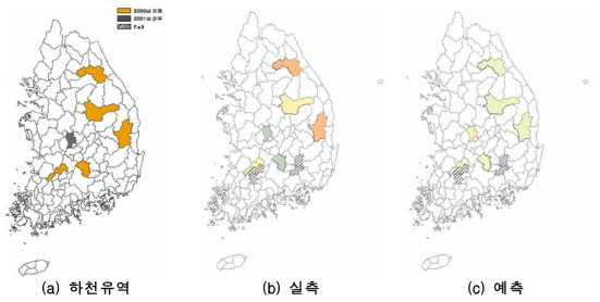 통계모형 기반의 댐유역(TypeⅠ) 가뭄전망 결과(2015년 4월)