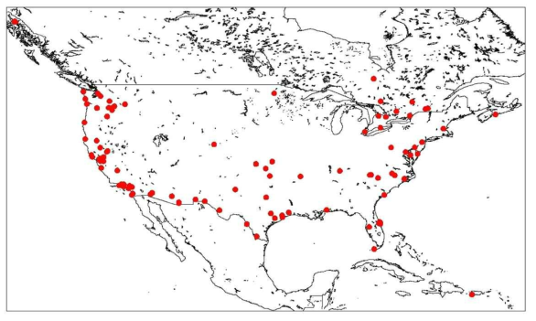 Deployment of wind profiler belong to America(Year : 2016)