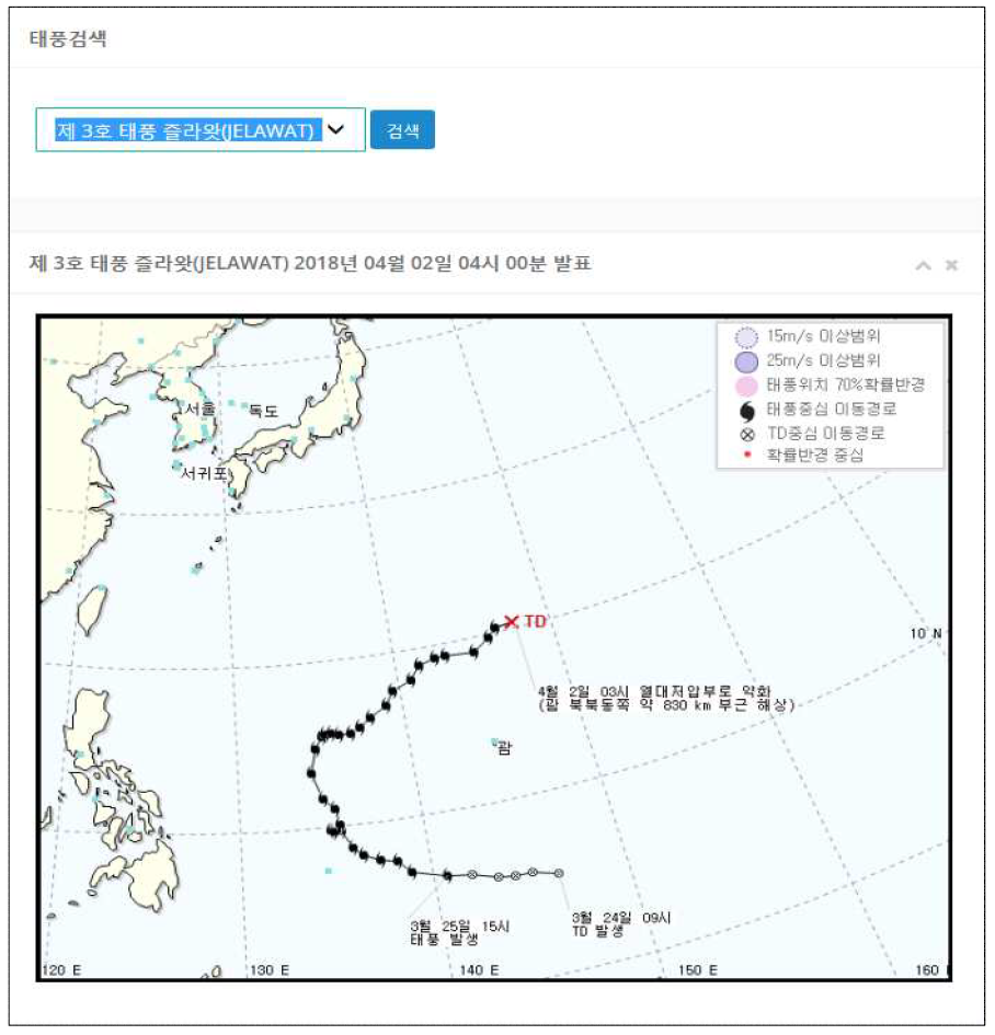 태풍 정보