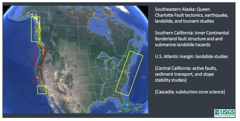 Current USGS Marine GeoHazard research targets