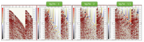 NMO test process according to the Vp/Vs ratio change